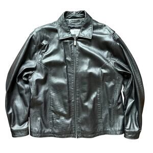Wilsons Leather M. Julian Black Jacket Genuine Leather Zip Front